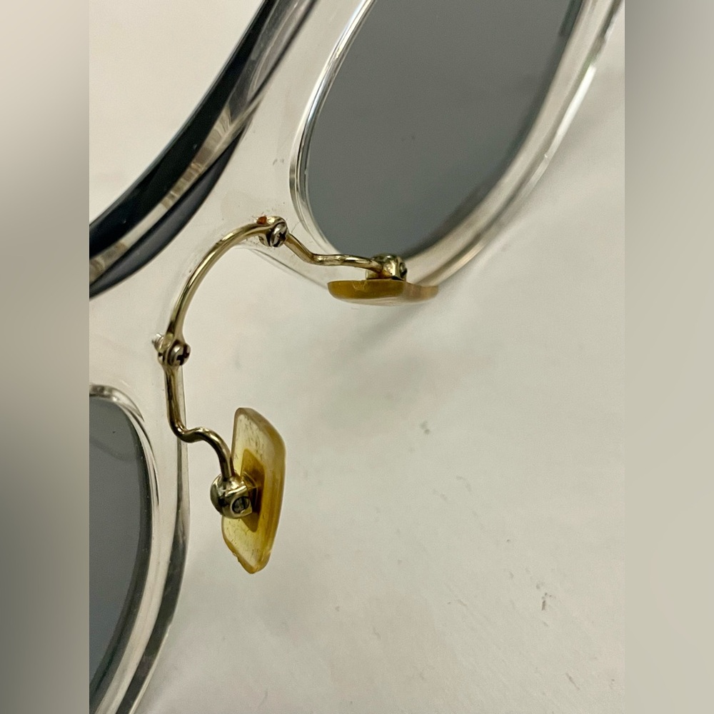Miu Miu Cat Eye Swirl Sunglasses, clear and grey acetate, grey lens, 49mm, EUC - Picture 4 of 9
